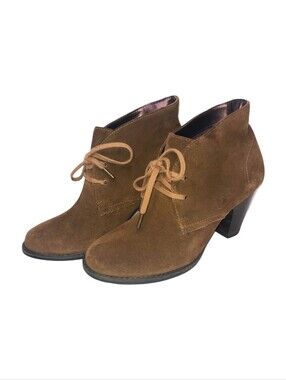 Indigo by Clarks Water Row Cognac Suede Lace Up Ankle Boots 85966 Mens 7.5 M
